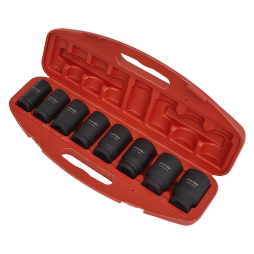 Impact Socket Set 8pc Deep 3/4"Sq Drive Metric | Manufactured from Chrome Molybdenum steel with manganese phosphate finish for added corrosion resistance. | toolforce.ie