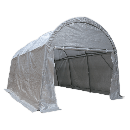 Dome Roof Car Port Shelter 4 x 6 x 3.1m | Allows for temporary or permanent storage of small cars, boats, materials and machinery. | toolforce.ie