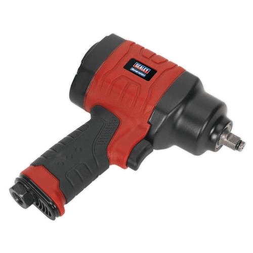 Composite Air Impact Wrench 3/8"Sq Drive - Twin Hammer | Combination of composite materials, alloyed metals and twin hammer design result in a lightweight, durable and powerful air impact wrench. | toolforce.ie