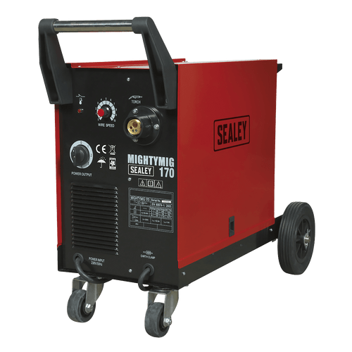 Professional Gas/No-Gas MIG Welder 170A with Euro Torch | Heavy-duty high output transformer and forced air cooling to maximize duty cycle performance. | toolforce.ie