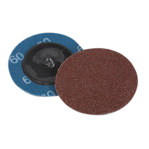 Sealey Quick-Change Sanding Disc 50mm 60Grit Pack of 10 PTCQC5060