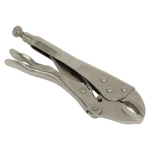 Locking Pliers 175mm Curved Jaw | Drop-forged steel jaws with bright, nickel-plate finish. | toolforce.ie