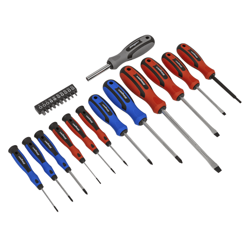 Soft Grip Screwdriver & Bit Set 23pc | Selection of popular sized screwdrivers, bit driver and bits. | toolforce.ie