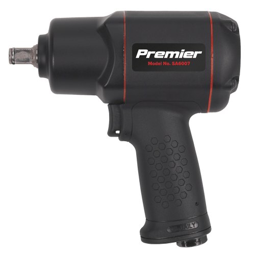 Air Impact Wrench 1/2"Sq Drive - Twin Hammer | Twin hammer design gives the wrench a high torque output making it suitable for jobs that would normally require a 3/4"Sq drive impact wrench. | toolforce.ie