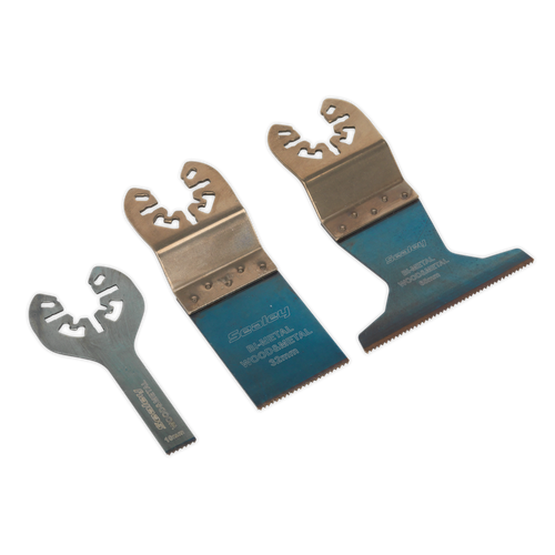 Sealey Multi-Tool Universal Cutting Blade Set 3pc SMTC3