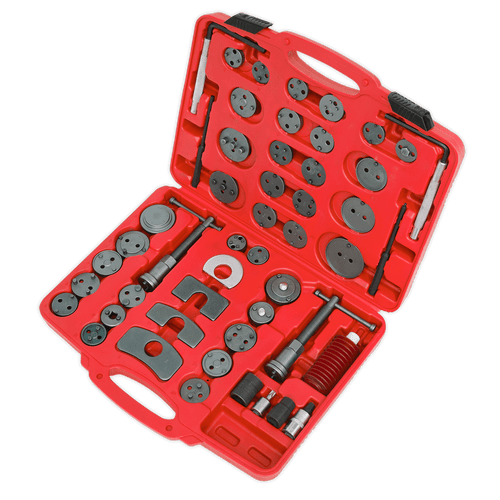 Brake Piston Wind-Back Tool Kit 50pc | Comprehensive master set of adaptors to suit a wide range of vehicle applications. | toolforce.ie