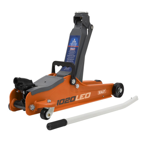 Sealey Trolley Jack 2 Tonne Low Profile Short Chassis - Orange 1020LEO