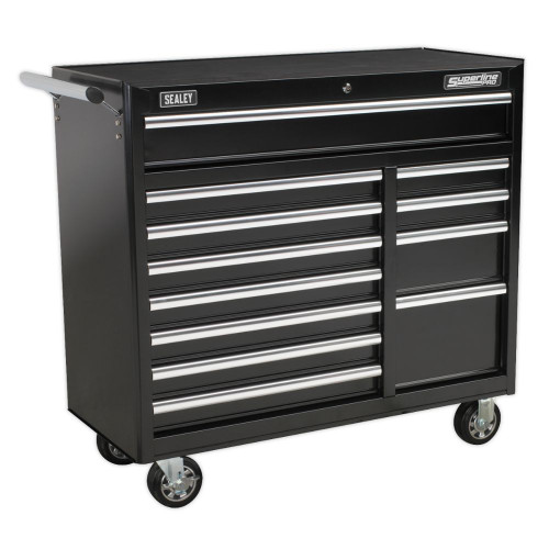 Sealey Rollcab 12 Drawer with Ball-Bearing Slides Heavy-Duty - Black AP41120B