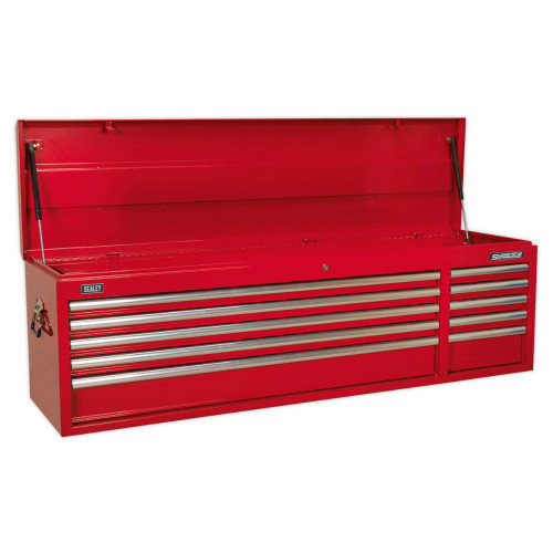 Sealey Topchest 10 Drawer with Ball-Bearing Slides Heavy-Duty - Red AP6610