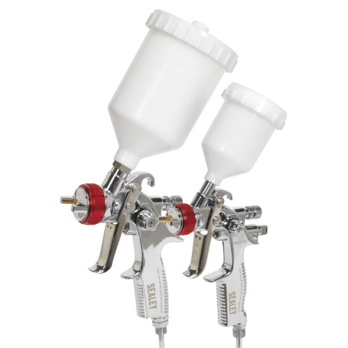 Sealey HVLP Gravity Feed Top Coat/Touch-Up Spray Gun Set HVLP774