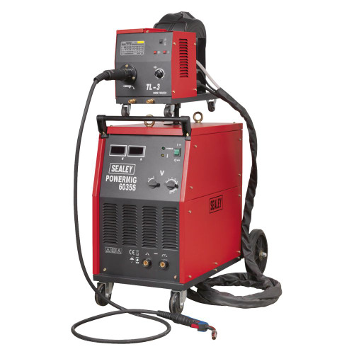 Sealey Professional MIG Welder 350A 415V 3ph with Binzel® Euro Torch & Portable Wire Drive POWERMIG6035S