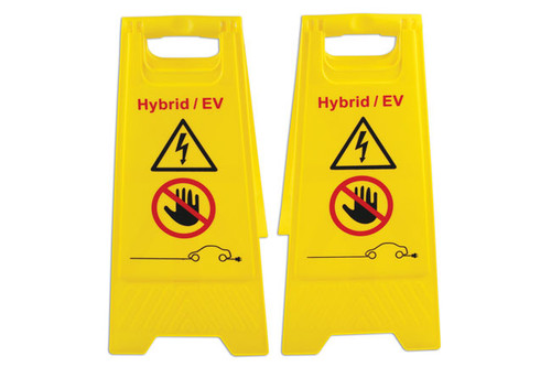 Laser Hybrid/EV Floor Warning Signs 2pc 7521