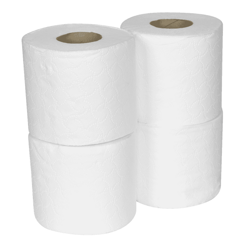 Sealey Plain White Toilet Roll - Pack of 4 x 10 (40 Rolls) TOL40