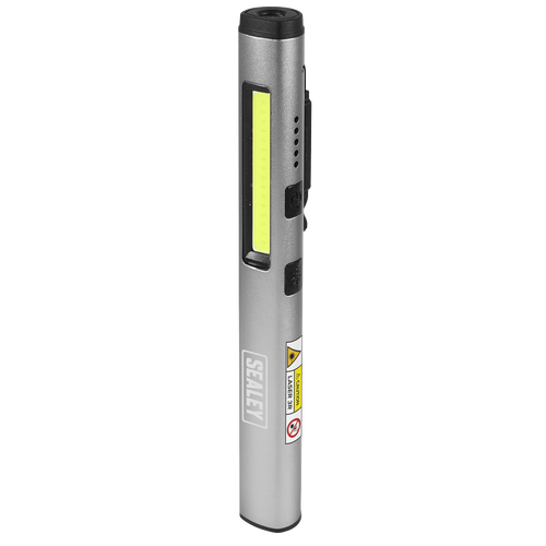 Sealey Penlight Torch with UV 5W COB & 3W SMD LED with Laser Pointer Rechargeable LED450UV