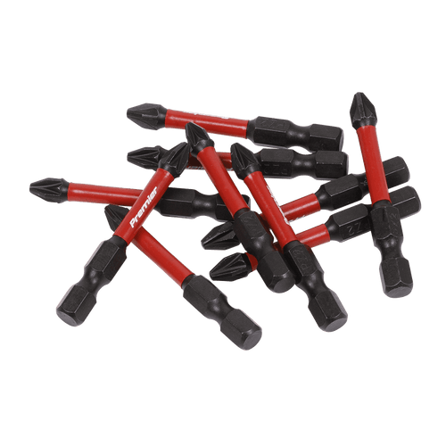 Sealey Pozi #2 Impact Power Tool Bits 50mm - 10pc AK8275