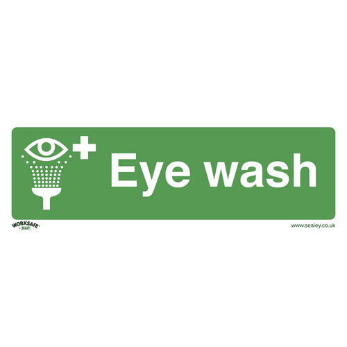 Sealey Safe Conditions Safety Sign - Eye Wash - Rigid Plastic SS58P1