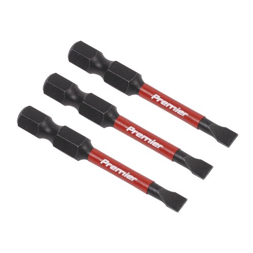 Sealey Slotted 4.5mm Impact Power Tool Bits 50mm - 3pc AK8226