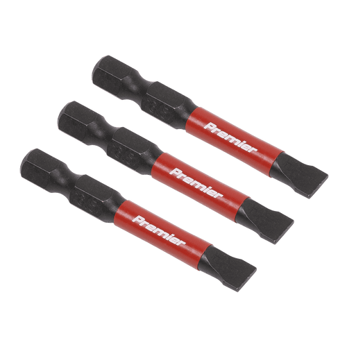 Sealey Slotted 6.5mm Impact Power Tool Bits 50mm - 3pc AK8228