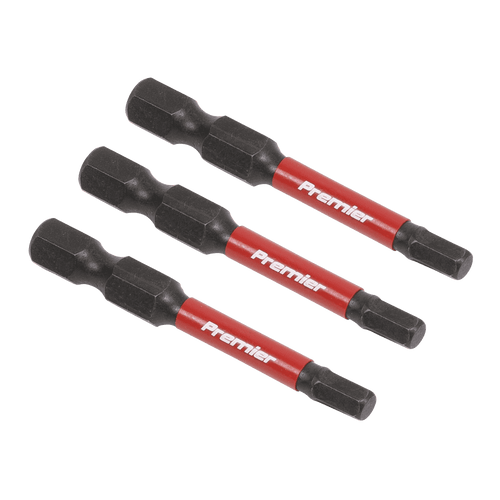 Sealey Hex 4mm Impact Power Tool Bits 50mm - 3pc AK8237