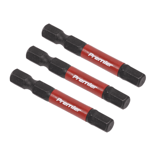 Sealey Hex 6mm Impact Power Tool Bits 50mm - 3pc AK8239