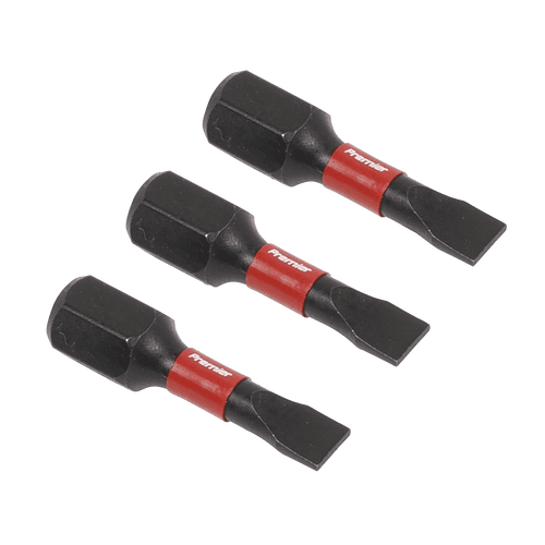 Sealey Slotted 4.5mm Impact Power Tool Bits 25mm - 3pc AK8201