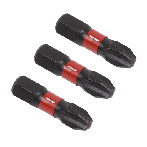 Sealey Phillips #3 Impact Power Tool Bits 25mm - 3pc AK8206