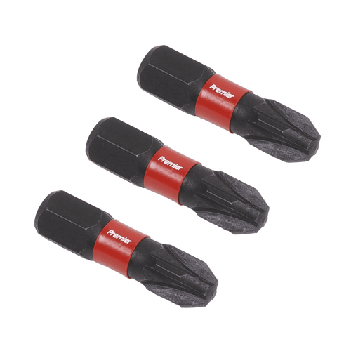 Sealey Pozi #3 Impact Power Tool Bits 25mm - 3pc AK8209