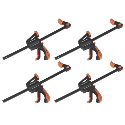 Sealey Ratchet Bar Vice Clamp 300mm 4pc Set AK61024