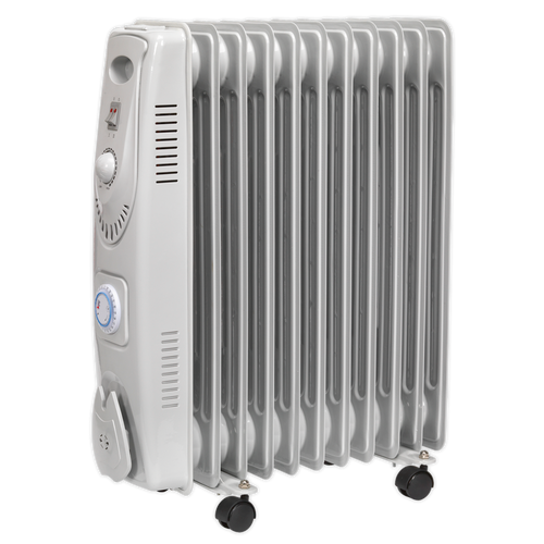 Sealey Oil Filled Radiator 2500W/230V 11-Element with Timer RD2500T