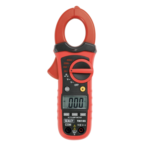 Sealey Professional Auto-Ranging Digital Clamp Meter NCVD - 6-Function TM105