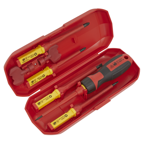 Sealey 8pc Interchangeable Screwdriver Set - VDE Approved AK61280