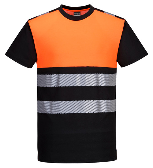 Portwest PW3 Class 1 Hi Vis T- Shirt Orange/Black PW311