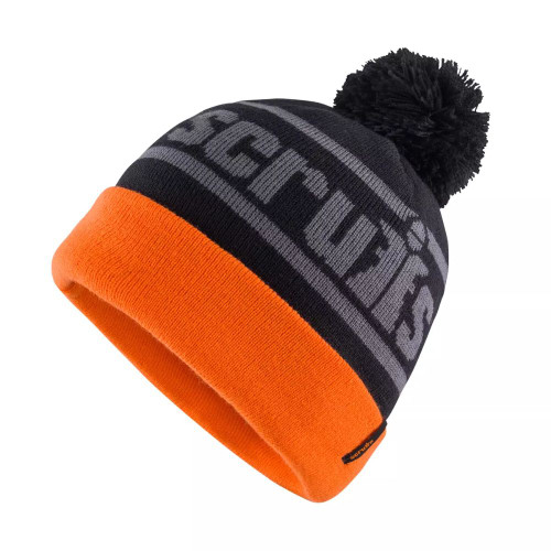 Scruffs Trade Bobble Hat, Black/Orange Colour T55334