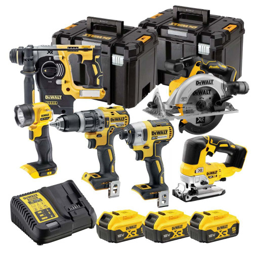 DeWalt 18v XR 6 Piece Power Tool Kit DCK690P3T-GB