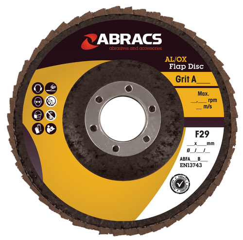Abracs Aluminium Oxide Flap Disc 115mm x 60g ABFA115B060
