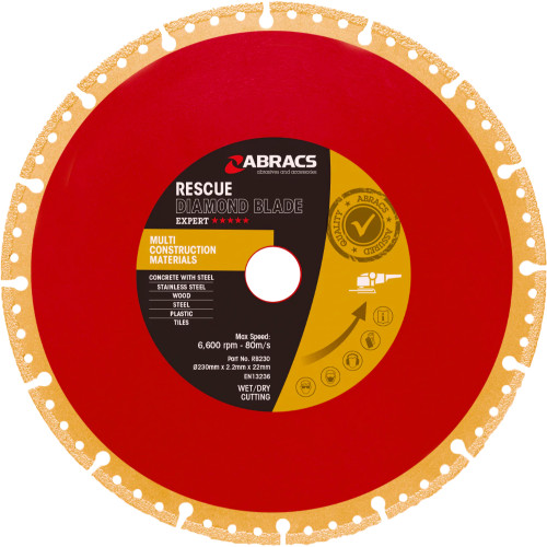 Abracs Rescue Diamond Blade 230mm x 2.2mm x 22mm RB230