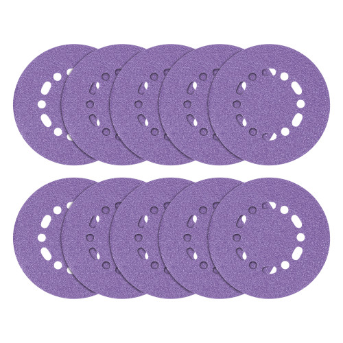 Trend 10 Pack Zirconium Random Orbital 150mm Sanding Disc, 80 Grit