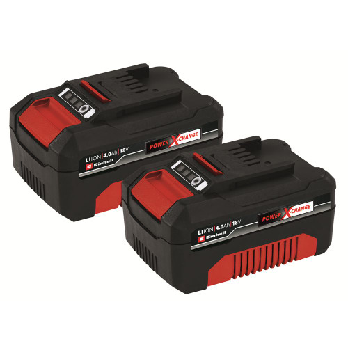 Einhell 2x 4.0Ah Power X-Change Batteries Twinpack 4511489