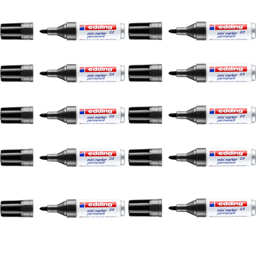 ding 0.5 Mini Permanent Marker 10 Pack, Black Colour 4-05-10001