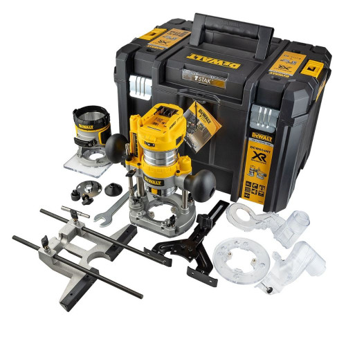 DeWalt 18v XR Brushless Cordless 1/4" Router/Trimmer With Base (Body Only) DCW604NT-XJ