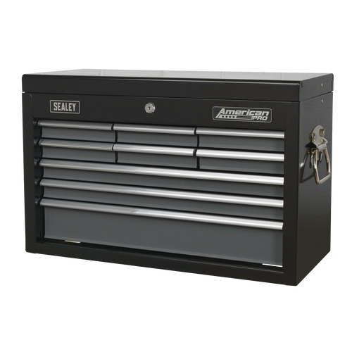 Sealey 9 Drawer Topchest with Ball-Bearing Slides - Black/Grey AP2509B