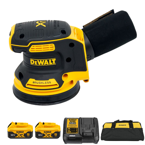 DeWalt 18V XR Brushless Cordless 125mm Random Orbital Sander Kit DCW210P2