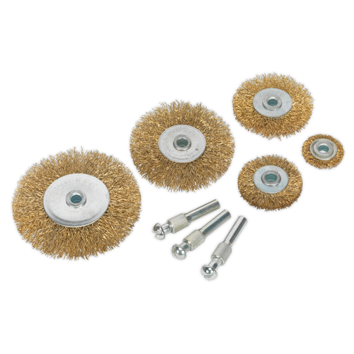 Sealey 8pc Wire Brush Set BWBS08