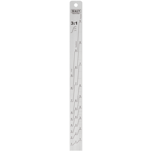 Sealey Aluminium Paint Measuring Stick 1:1/3:1 PA07