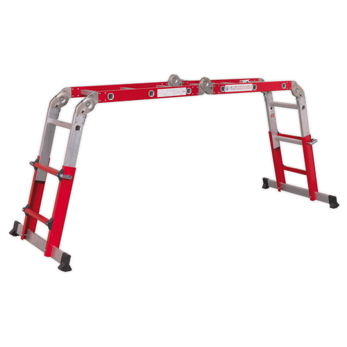 Sealey 4-Way Aluminium Adjustable Height Folding Platform Ladder EN 131 AFPL2