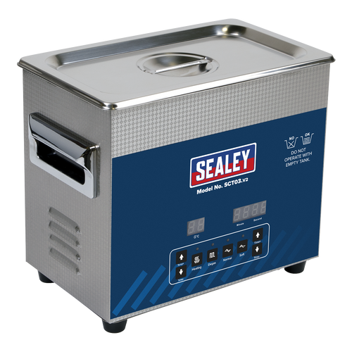 Sealey 3L Ultrasonic Parts Cleaning Tank SCT03