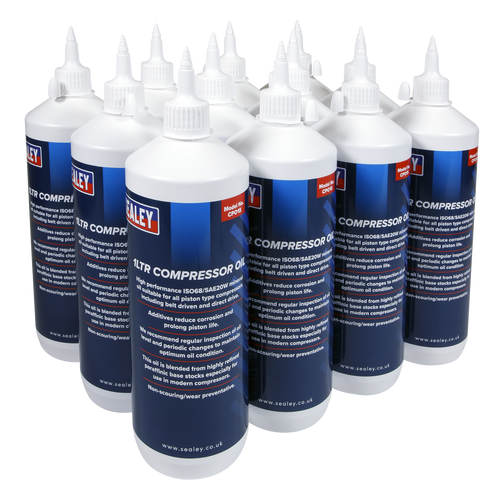 Sealey 1L Compressor Oil - Pack of 12