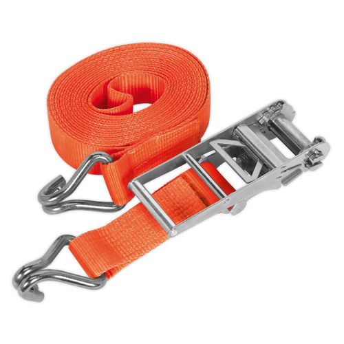 Sealey 75mm x 12m Polyester Webbing Ratchet Strap 10000kg Breaking Strength TD10012J