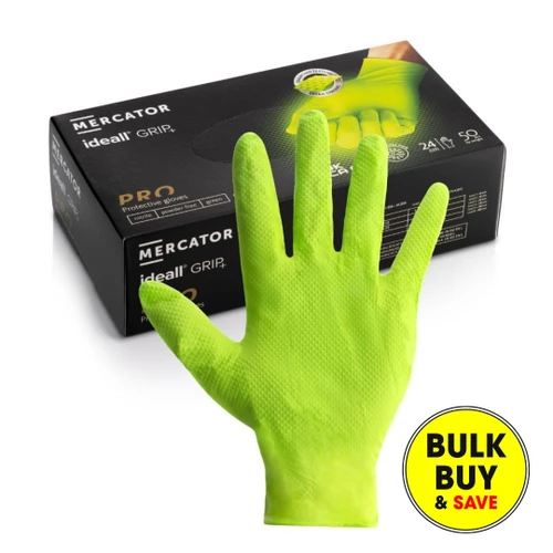 Mercator PRO Ideall Grip Textured Disposable Nitrile Glove
