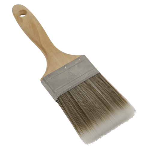 Sealey 76mm Wooden Handle Paint Brush SPBS76W